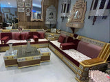 Custom Arabic Majlis seating, handcrafted luxury furniture for elegant living spaces