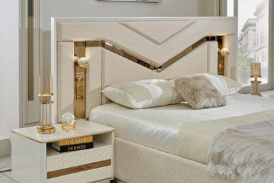luxury Turkish bedroom set - modern gold accent design