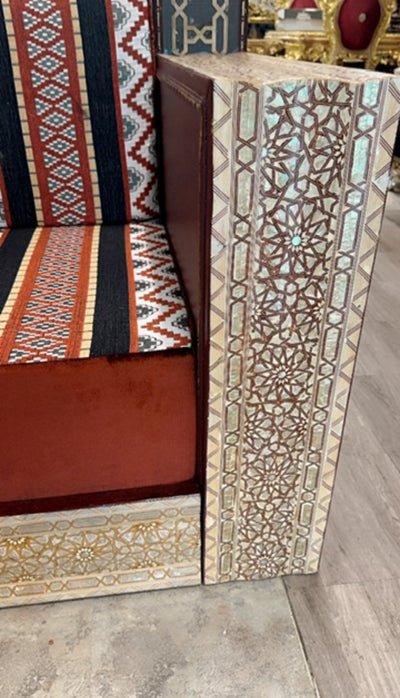 Luxury Handmade Arabic Majlis – Beech Wood Frame & Seashell Inlay