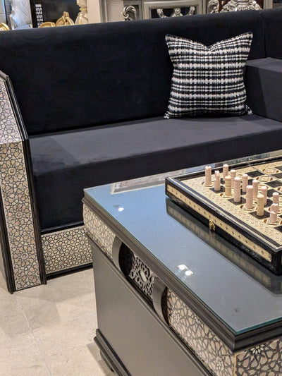 Luxury Handmade Arabic Majlis – Beech Wood Frame & Seashell Inlay